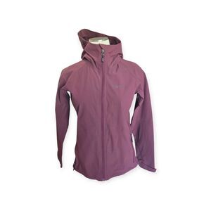 Marmot Alsek Hoody Jacket Red Water Resistant Stretchy Softshell Coat Purple S